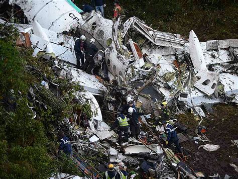 General view of the airplane crash in the Colombian area of Antioquia where a British-Aerospace BAE- Avro with players of the Brazilian team. . Chapecoense plane crash graphic photos